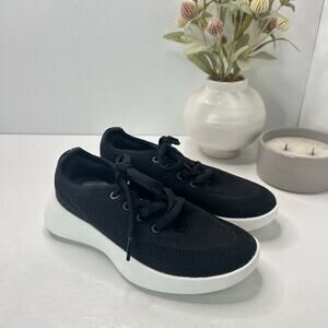 Allbirds Tree Runners Go Lace Up Shoes Black Women's US 5/EU 35 NWOB